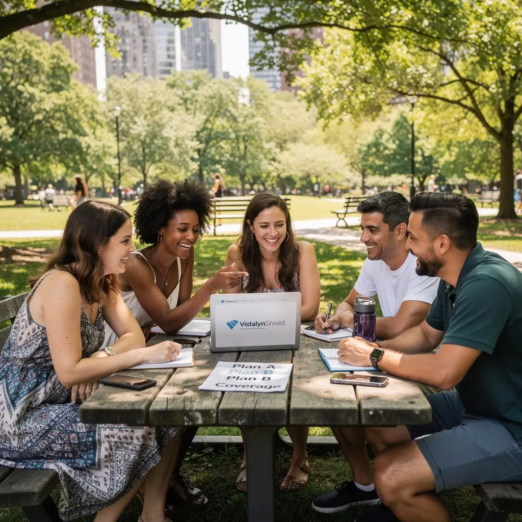 Zdjęcie samochodu w ruchu na amerykańskiej drodze, symbolizujące ochronę ubezpieczeniową kierowców.